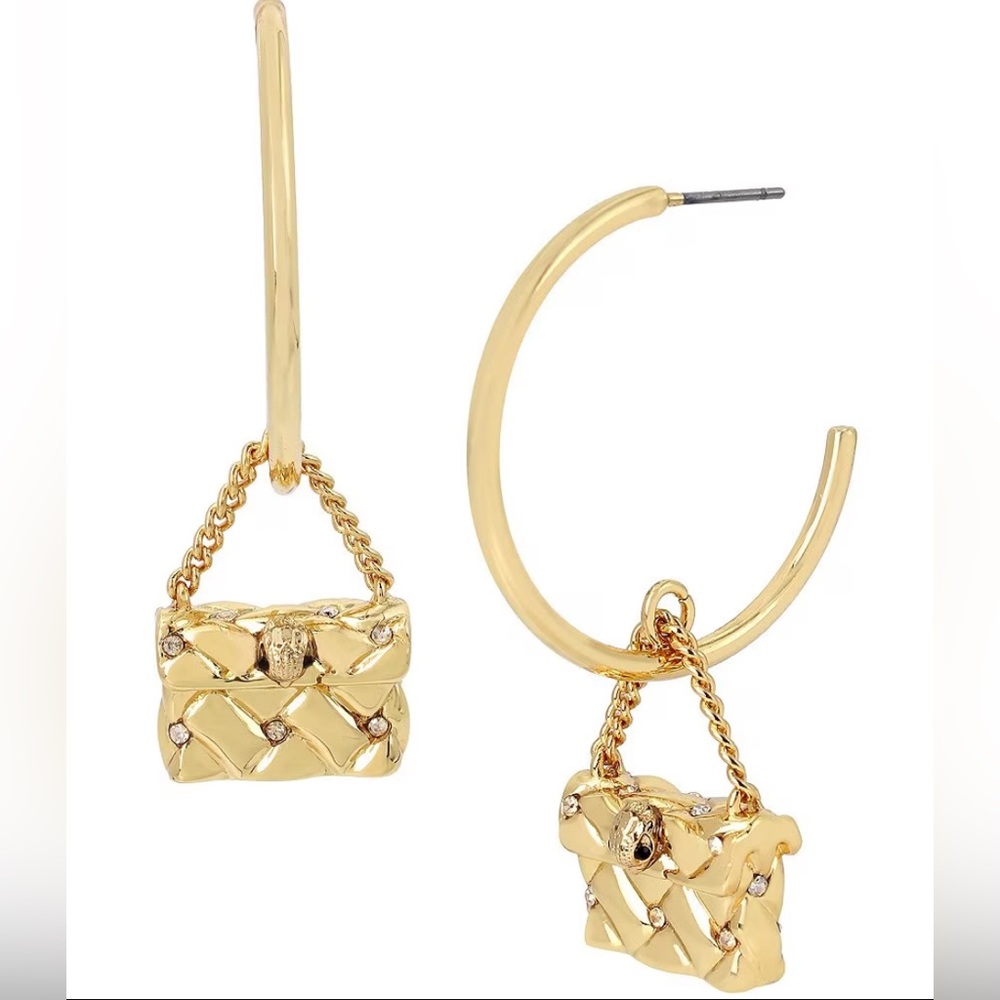 Signature Purse Hoop Earrings by Kurt Geiger